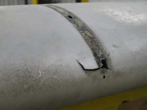 Damage at the flap actuator point (Photo Courtesy of AOPA)