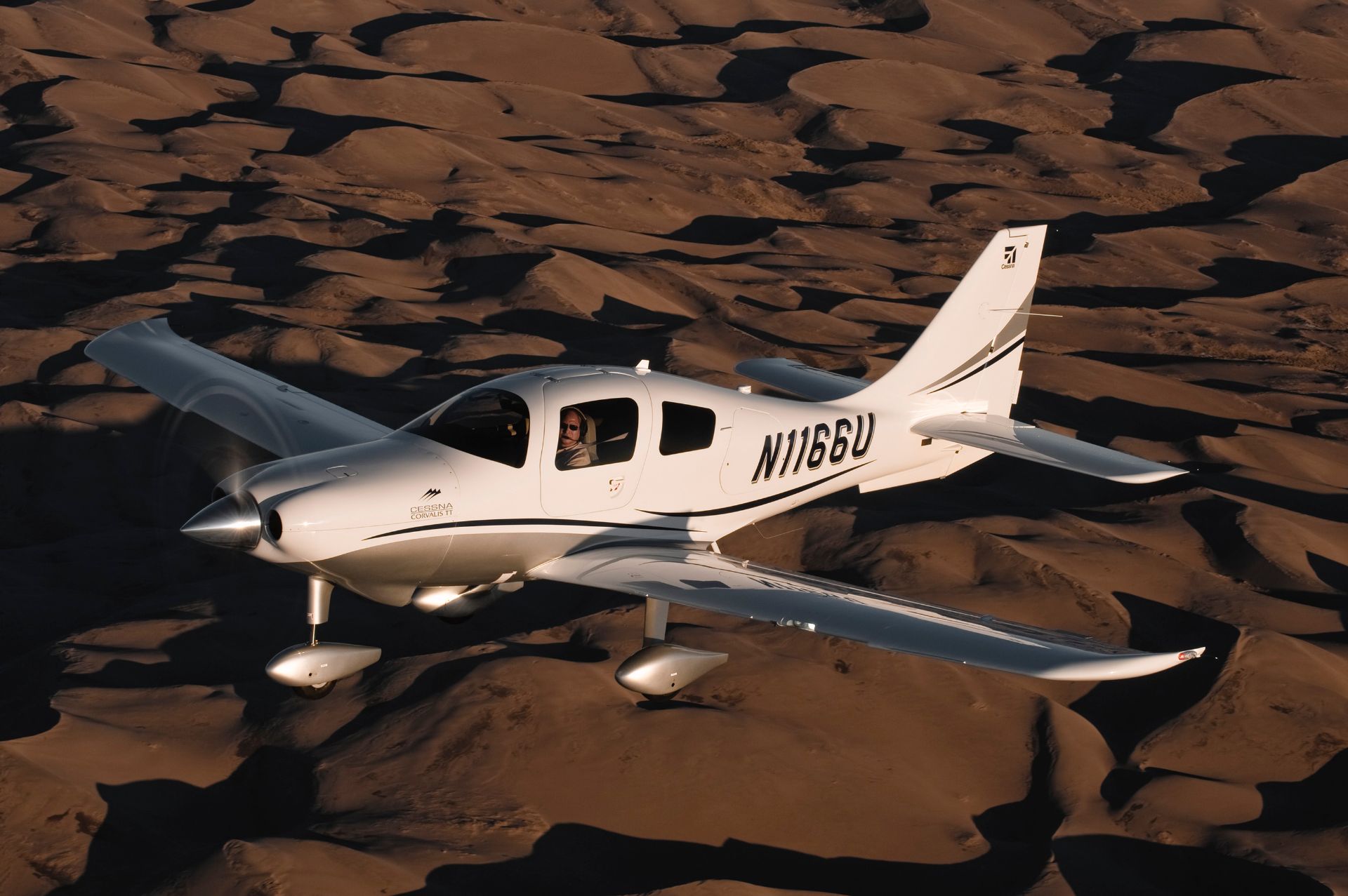 Columbia 400 in flight