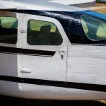 Cessna 205 N8170Z left side cabin doors and window detail
