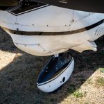 Cessna 205 N8170Z cowling underside and nose landing gear with wheel pant