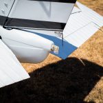 Cessna 205 N8170Z wing tip with LED lighting and flap detail