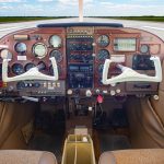 1963 Cessna 205 N8170Z full instrument panel with original steam gauges and dual control yokes