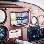 Cessna 205 N8170Z instrument panel gauge detail with original factory instrumentation
