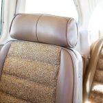 Cessna 205 N8170Z seat headrest and upholstery detail