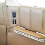 Cessna 205 N8170Z cabin side panel with armrest and headset jacks