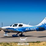 2015 Cessna TTx N576DC on the ramp, full side view showing the TTx tail marking and N-number