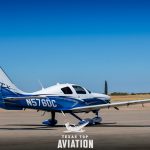2015 Cessna TTx N576DC on the ramp, side view from aft of the wing