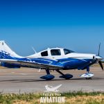 2015 Cessna TTx N576DC parked on the ramp, side profile view