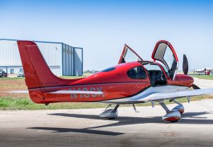 2017 Cirrus SR22T G6 N18CK exterior profile, cabin doors open