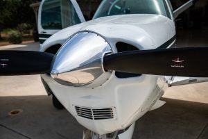 Nose, spinner and propeller of N474Z