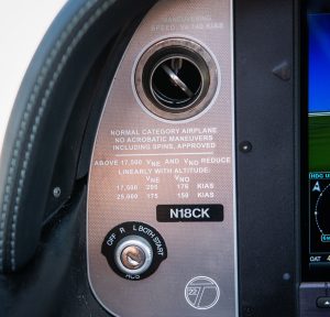 N18CK data plate and ignition switch placard