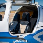 Cabin interior of 2015 Cessna TTx N576DC seen through the open door