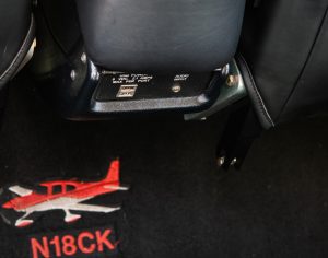USB power ports and embroidered N18CK floor mat