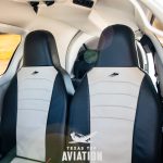 Black leather interior with creme perforated inserts in 2015 Cessna TTx N576DC