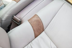 Seat and shoulder harness detail in N474Z
