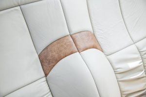 Rear seat leather detail in N474Z