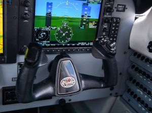 Piper Meridian PA46-500TP N203AP pilot primary flight display and yoke