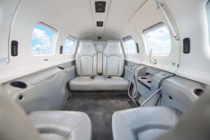 Piper Meridian PA46-500TP N203AP cabin looking aft with club seating